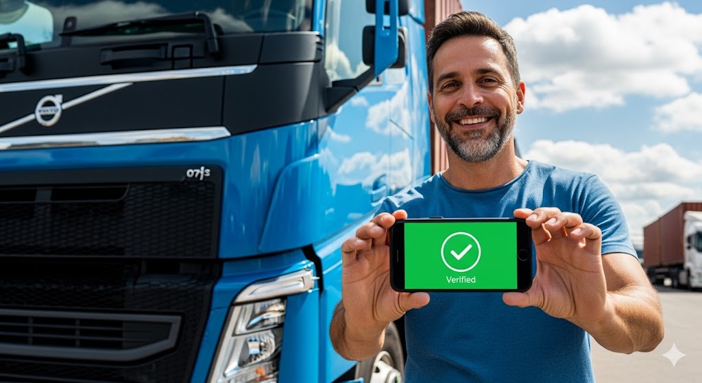 MEI Caminhoneiro formalizado exibindo documento regularizado